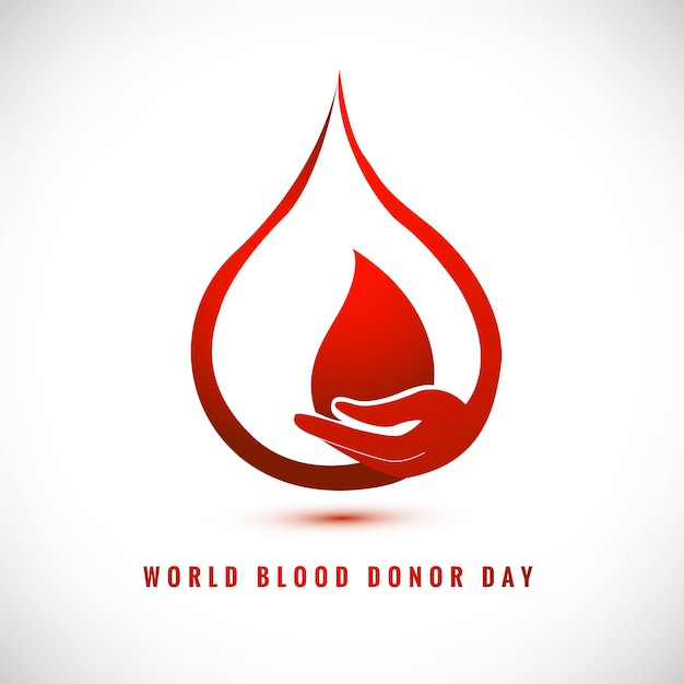 Free vector x9beautiful hands saving blood drop card design