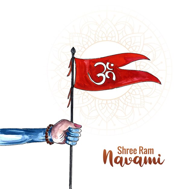 X9Lord shree ram navami festival wishes card background