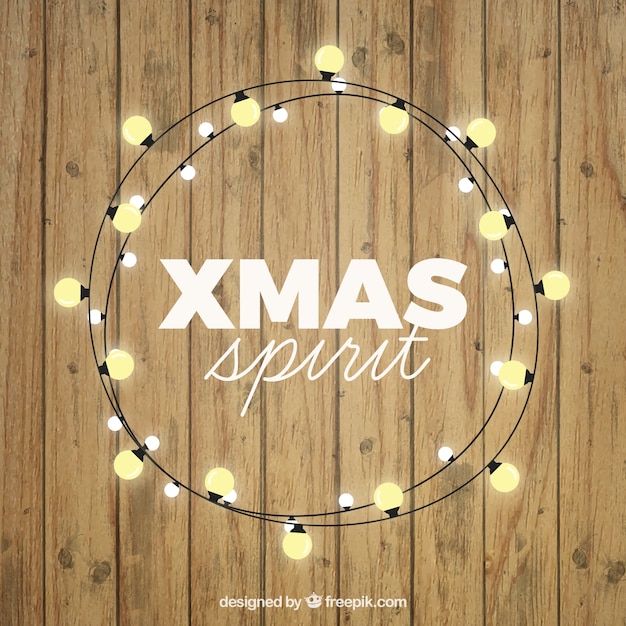 Free vector xmas spirit wood background