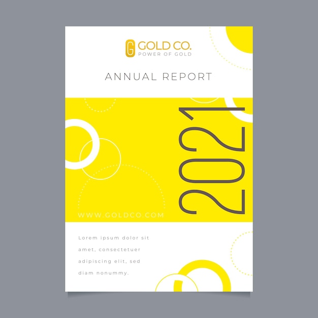 Yellow abstract annual report template