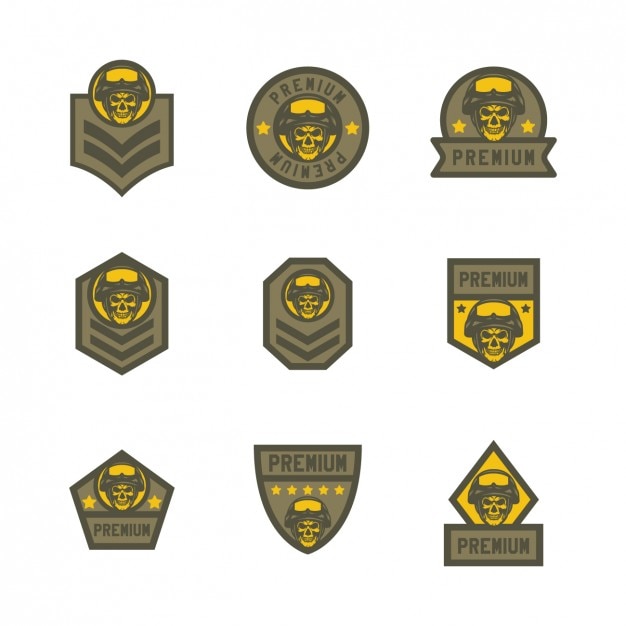 Yellow airsoft logo templates