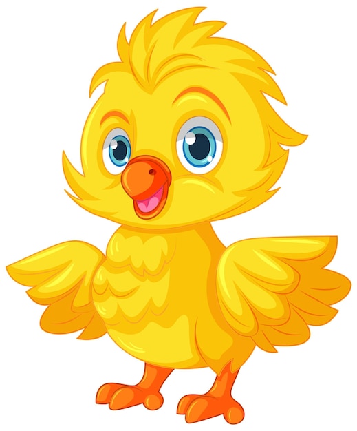 Free Vector yellow baby chick cartoon character