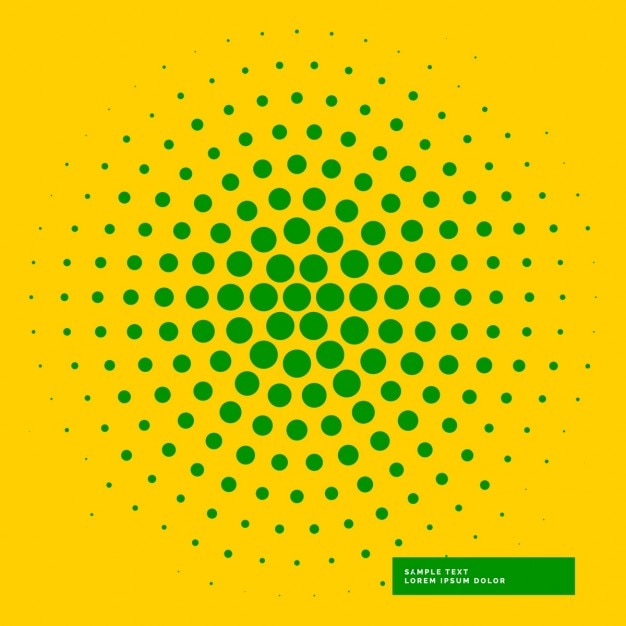 Free vector yellow background with green dots