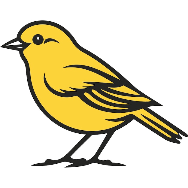 Free Vector yellow bird illustration