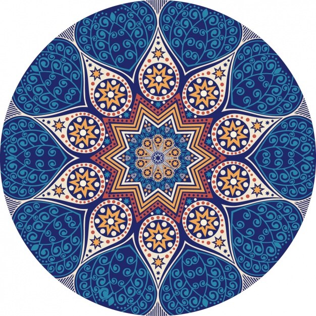 Yellow and blue mandala