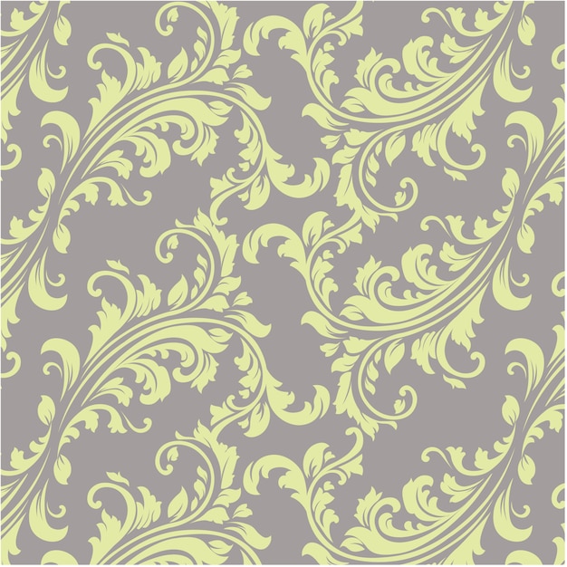 Yellow and brown ornamental pattern background