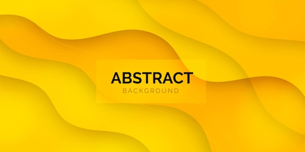 yellow business abstract banner background with fluid gradient wavy shapes vector design post