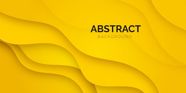 yellow business abstract banner background with fluid gradient wavy shapes vector design post