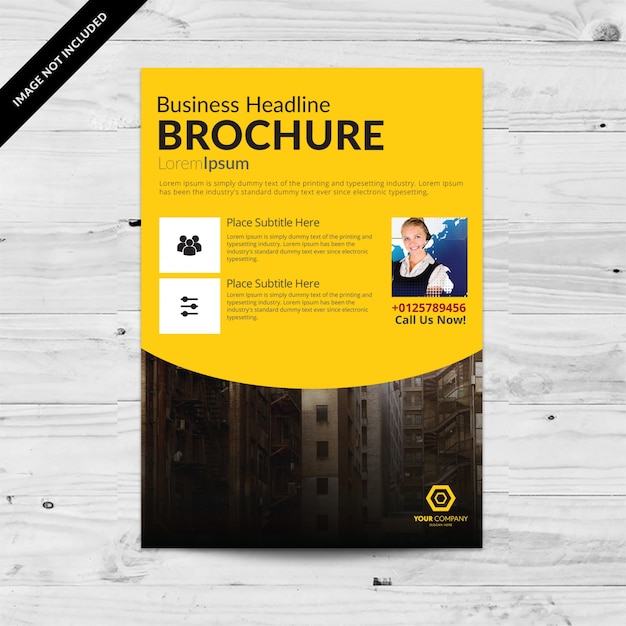 Free Vector yellow business flyer