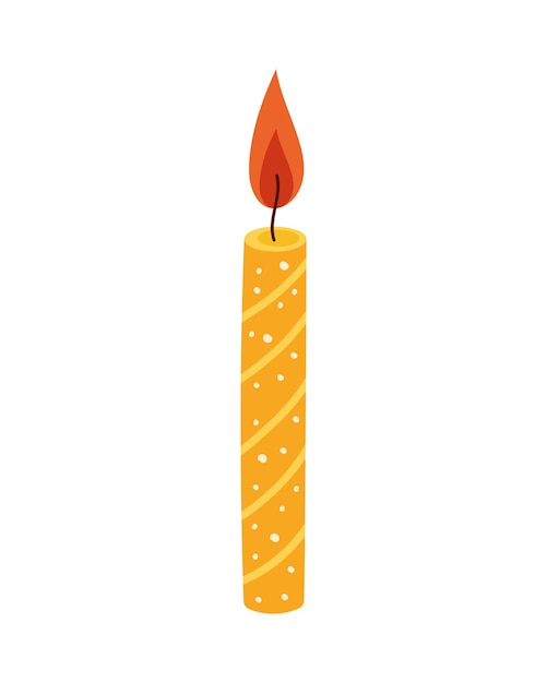 Free Vector yellow candle birthday