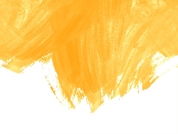 Free Vector yellow color brush stroke watercolor pastel elegant background