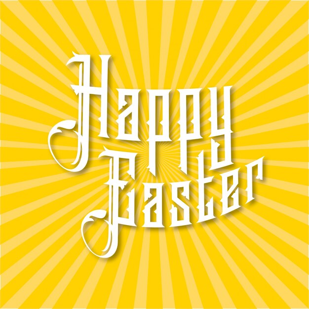 Yellow easter background with sun rays