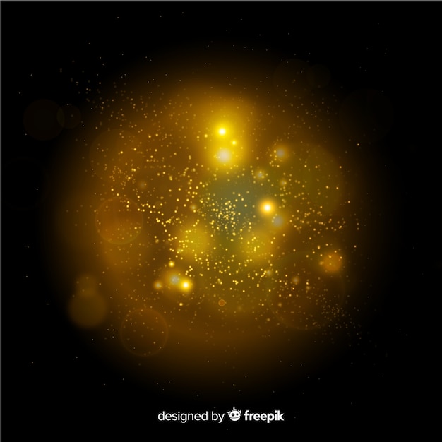 Free Vector yellow floating particle effect