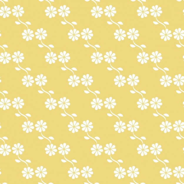 Yellow floral pattern design