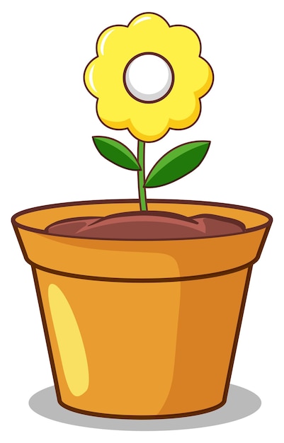 Free Vector yellow flower on white background