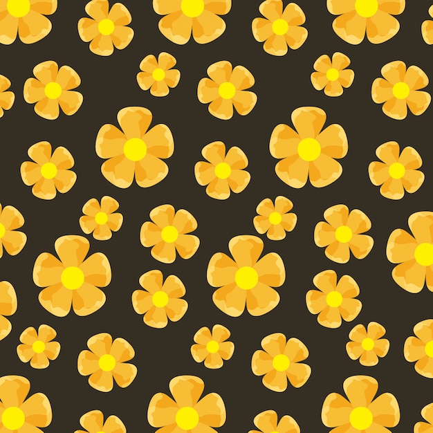 Yellow flowers pattern