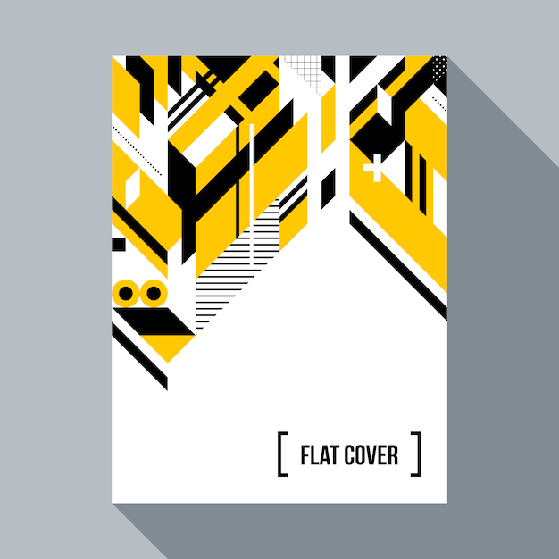 Yellow geometric cover design