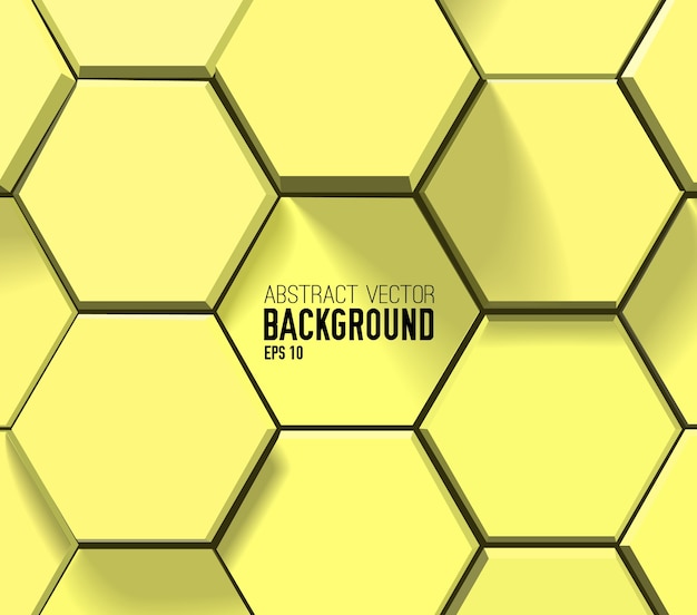 Yellow Geometric Hexagonal Pattern