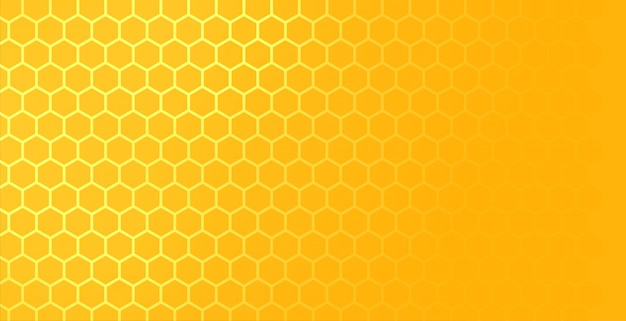 Free vector yellow hexagonal honeycomb mesh pattern with text space