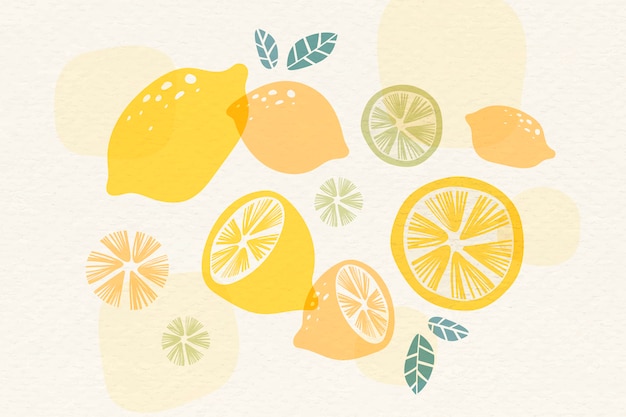 Yellow lemon background