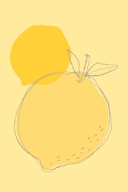 Free Vector yellow lemon cute fruit vector design space