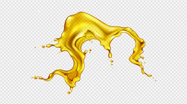 Free Vector yellow oil splash isolated realistic beer swirl