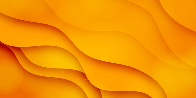 Yellow Orange business abstract banner background with fluid gradient wavy shapes vector design post