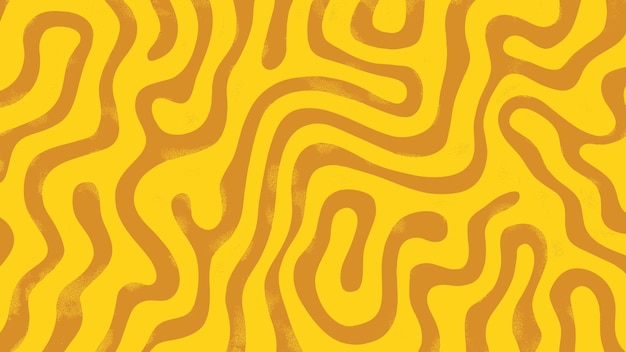 yellow and orange curly maze pattern