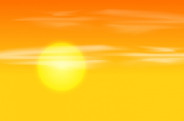 Free Vector yellow orange sunset background