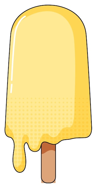 Free Vector yellow popsicle on stick