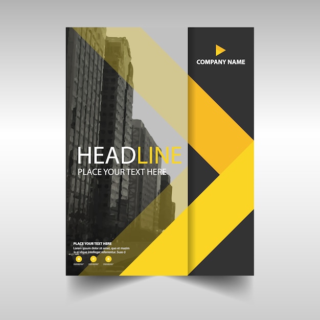 Yellow profesional business brochure template