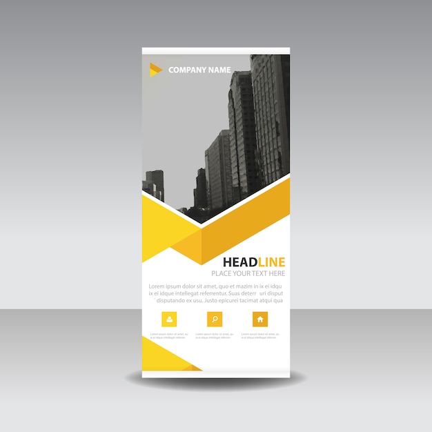 Yellow roll up business template