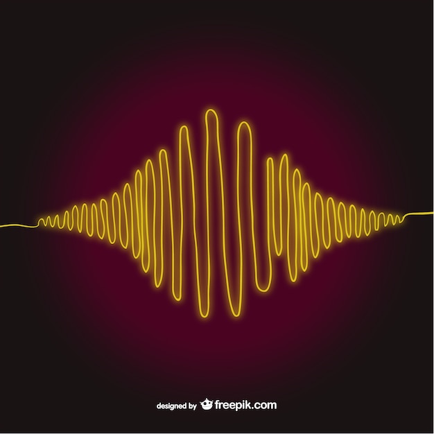 Free Vector yellow sound wave