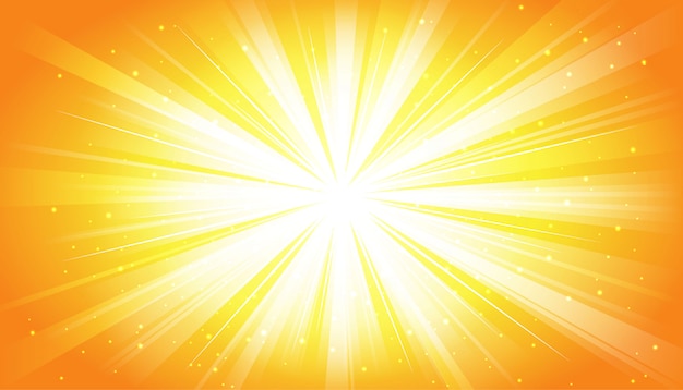 Yellow sunny rays background