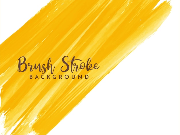 Yellow Watercolor brush stroke design background