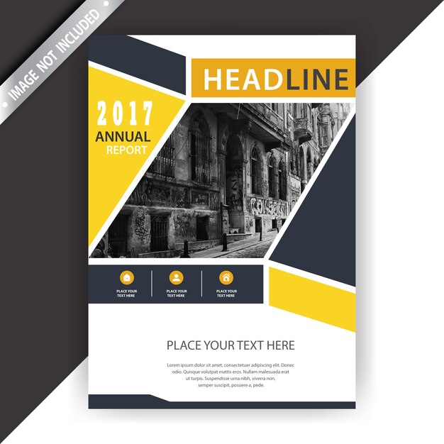 Yellow and white business brochure