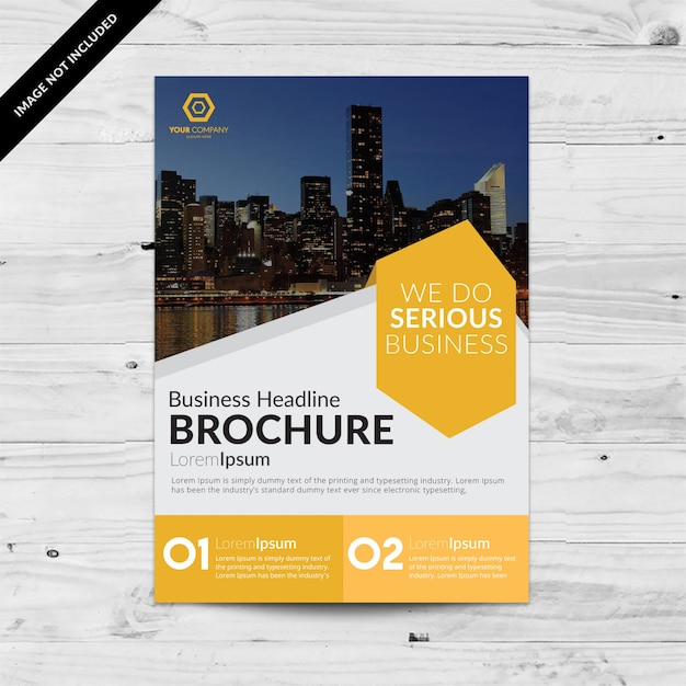 Free Vector yellow and white business flyer