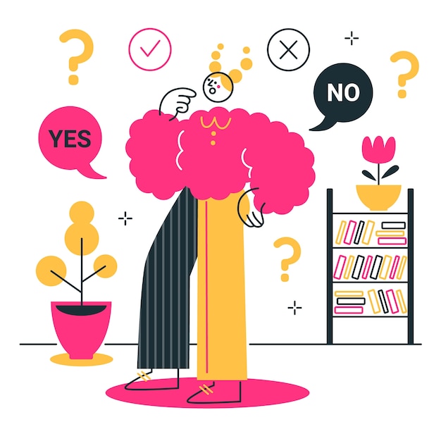 Yes or no concept illustration