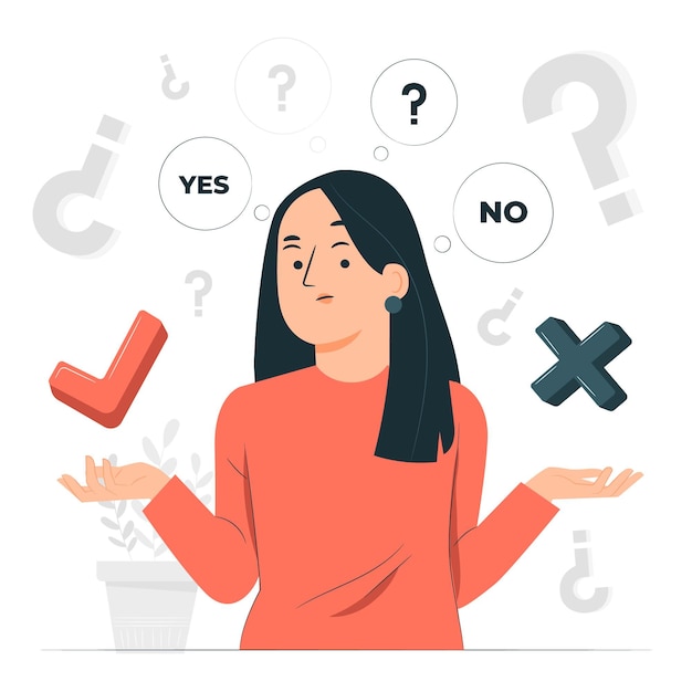 Free Vector yes or no concept illustration