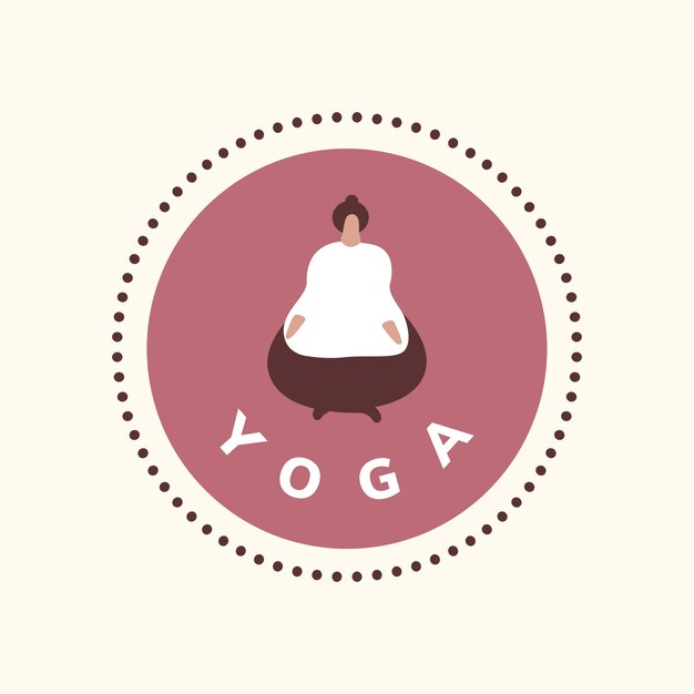 Yoga and meditation wellness icon