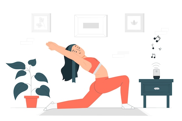 Free Vector yoga practice concept illustration