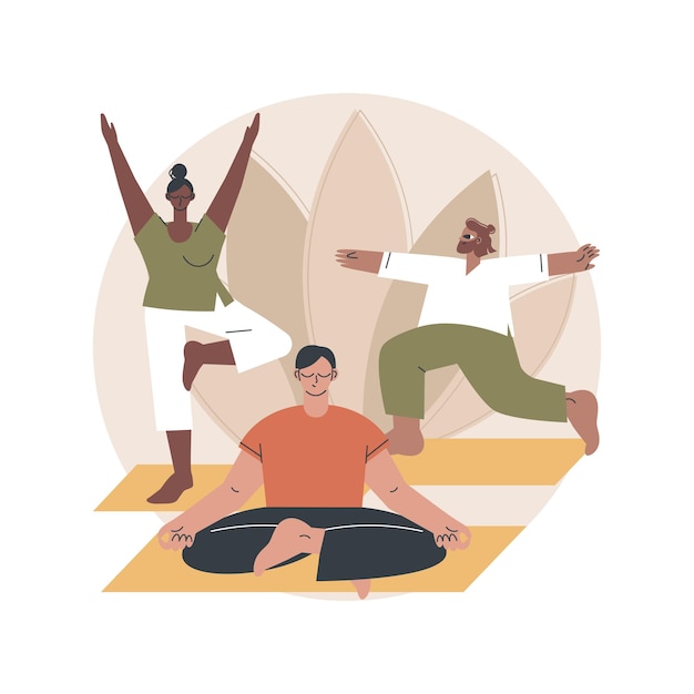 Yoga school abstract illustration