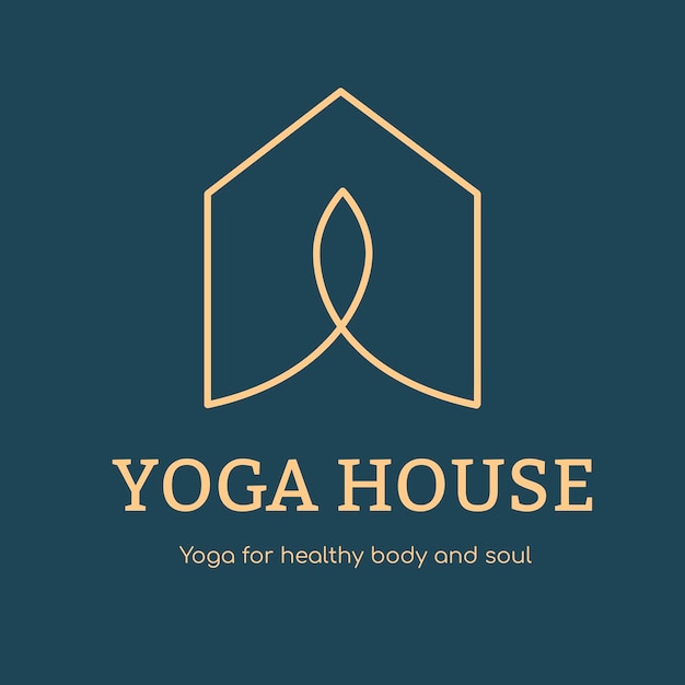 Yoga studio logo template, health &amp; wellness business branding design vector