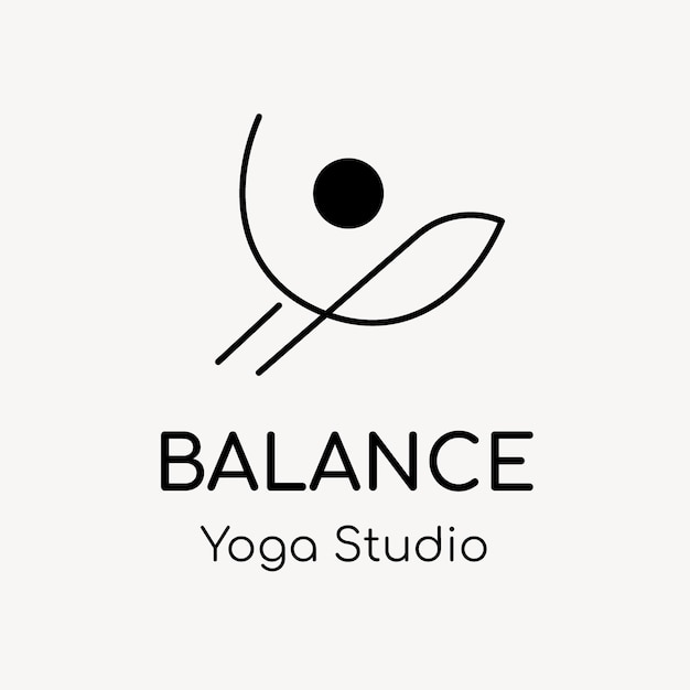 Free Vector yoga studio logo template, health & wellness business branding design vector