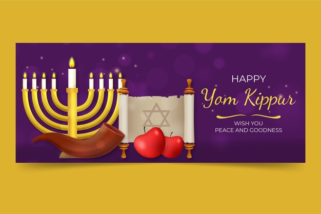 Yom kippur banner template