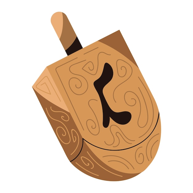 Free Vector yom kippur dreidel toy