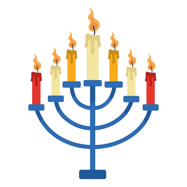 Free Vector yom kippur menora