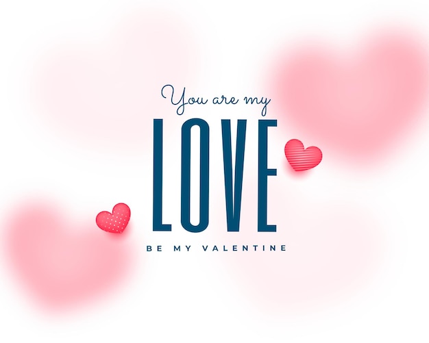 Free Vector you are my valentine love message greeting design