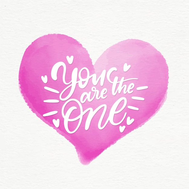 You are the one lettering