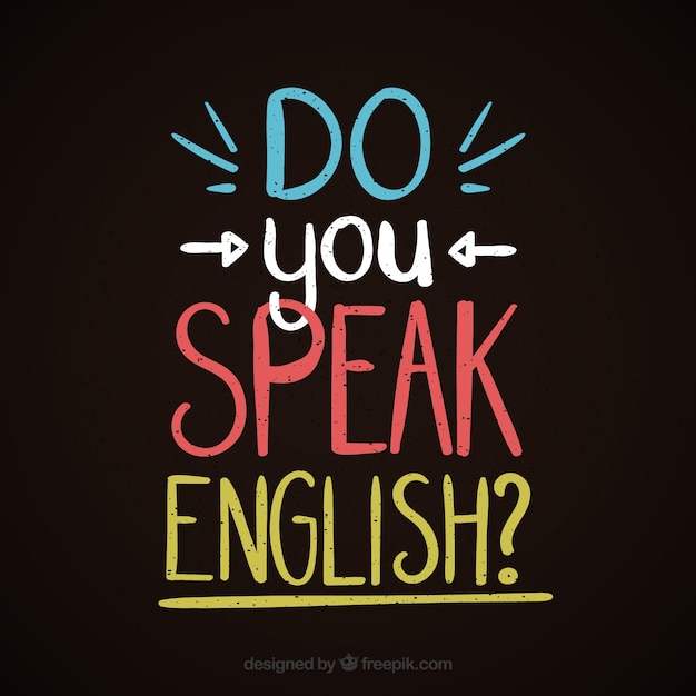 Do you speak english lettering background